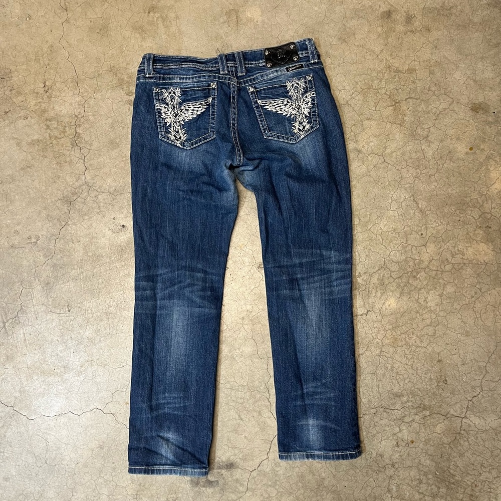 MISS ME 34 Embellished Pockets Women's Stretch Jeans Skinny